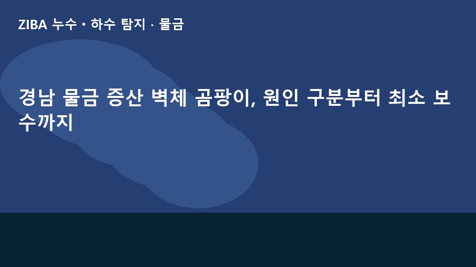 경남 물금 증산 벽체 곰팡이, 원인 구분부터 최소 보수까지